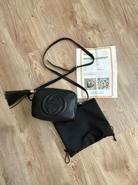 Gucci Black Soho Disco Leather Crossbody Bag